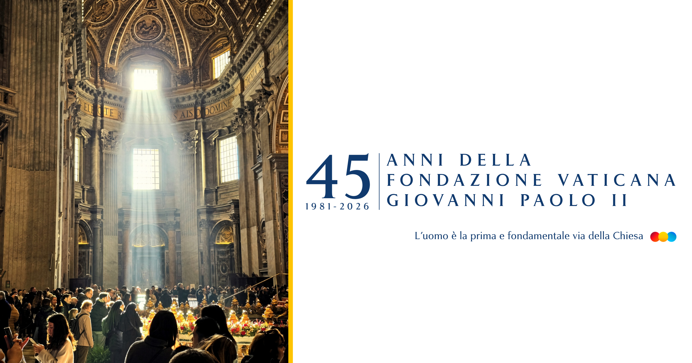 Si avvicina il 45º anniversario della nostra Fondazione. Leone XIV parteciperà al Giubileo
