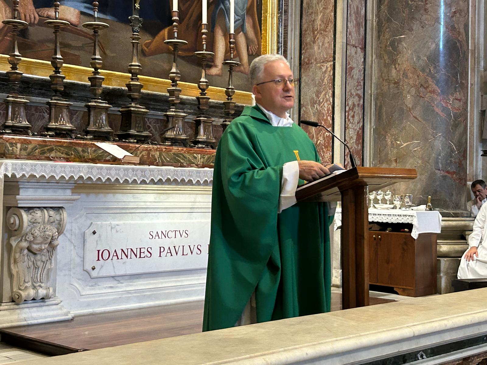 Administrator of Our Foundation Delivers Homily at the Tomb of St. John Paul II in the Vatican